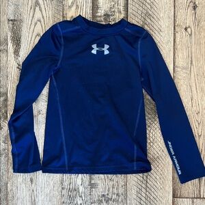 Under Armour Navy Long Sleeve cold gear Performance Shirt | YXS